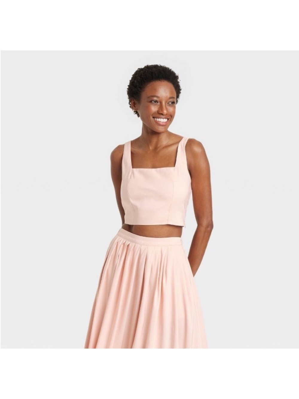 a new day Blush Corset Tank Top
